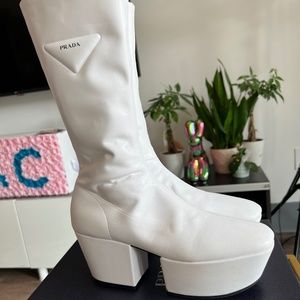 Prada Platform Mid-Calf Boots 37 1/2